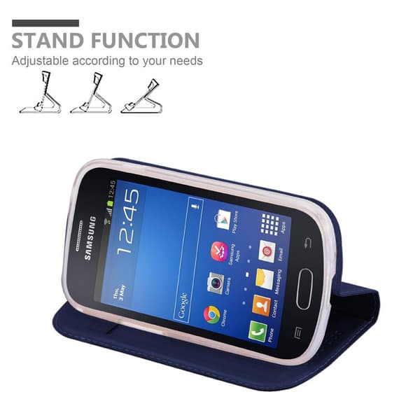 Deksel til Samsung Galaxy S3 MINI Lommebokdeksel med magnetisk lukking, stativfunksjon og kortlomme