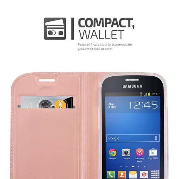 Deksel til Samsung Galaxy S3 MINI Lommebokdeksel med magnetisk lukking, stativfunksjon og kortlomme