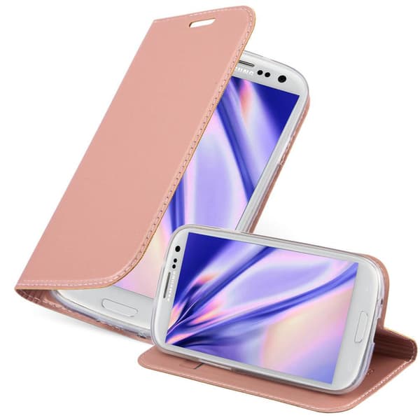 Deksel til Samsung Galaxy S3 MINI Lommebokdeksel med magnetisk lukking, stativfunksjon og kortlomme