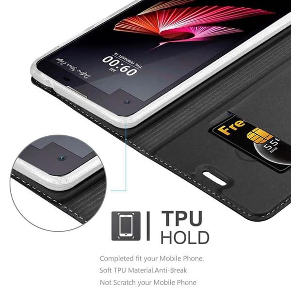 LG X SCREEN Suojakotelo Suojakuori Lompakkokotelo Matkapuhelinkotelo jossa magneettisuljenta, jalusta-toiminto ja korttitasku