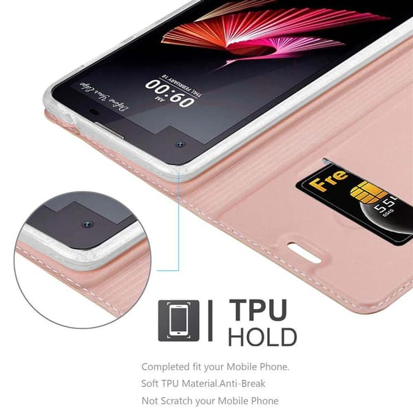 LG X SCREEN Suojakotelo Suojakuori Lompakkokotelo Matkapuhelinkotelo jossa magneettisuljenta, jalusta-toiminto ja korttitasku