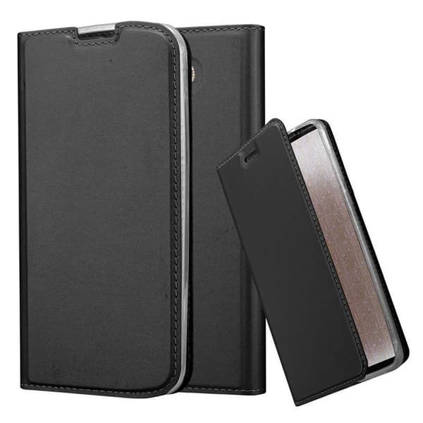 LG K10 2016 Suojakotelo Suojakuori Lompakkokotelo Matkapuhelinkotelo jossa magneettisuljenta, jalusta-toiminto ja korttitasku LUOKKAINEN MUSTA