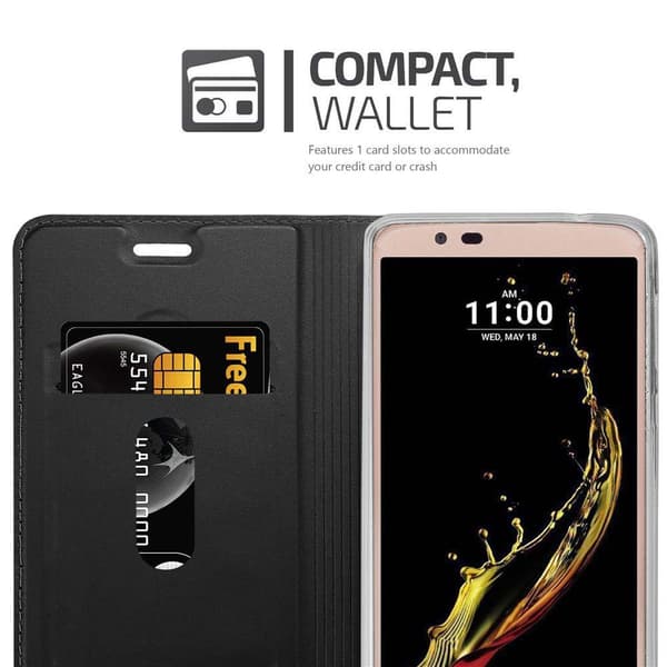 LG K10 2016 Skal Fodral med magnetisk stängning, ståfunktion och kortficka Mobilskydd