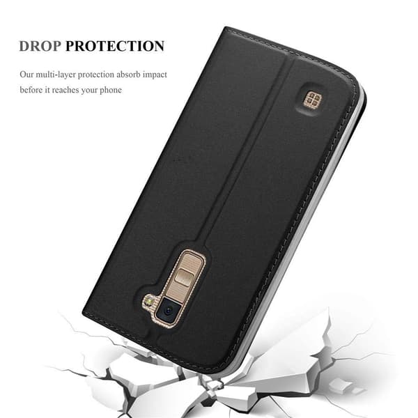 LG K10 2016 Skal Fodral med magnetisk stängning, ståfunktion och kortficka Mobilskydd
