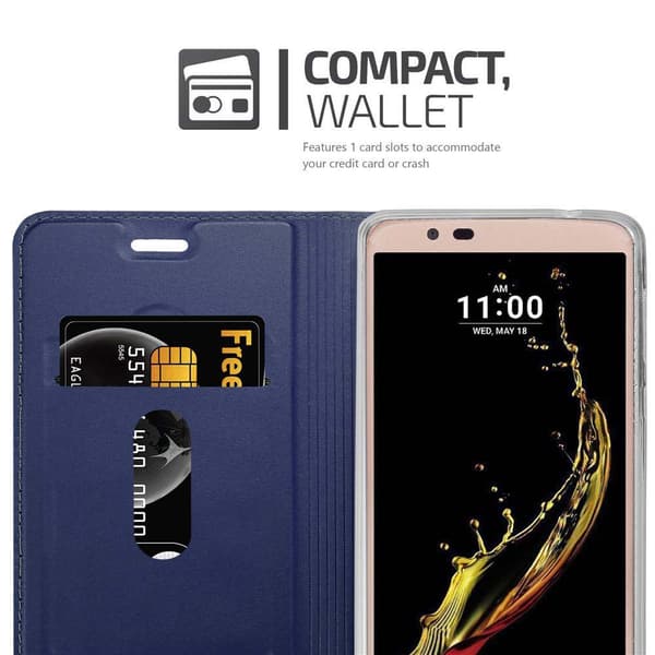 LG K10 2016 Skal Fodral med magnetisk stängning, ståfunktion och kortficka Mobilskydd