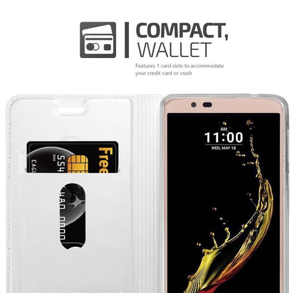 LG K10 2016 Suojakotelo Suojakuori Lompakkokotelo Matkapuhelinkotelo jossa magneettisuljenta, jalusta-toiminto ja korttitasku