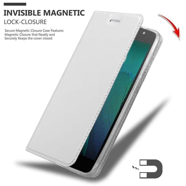 Motorola MOTO G5S Skal Fodral med magnetisk stängning, ståfunktion och kortficka Mobilskydd