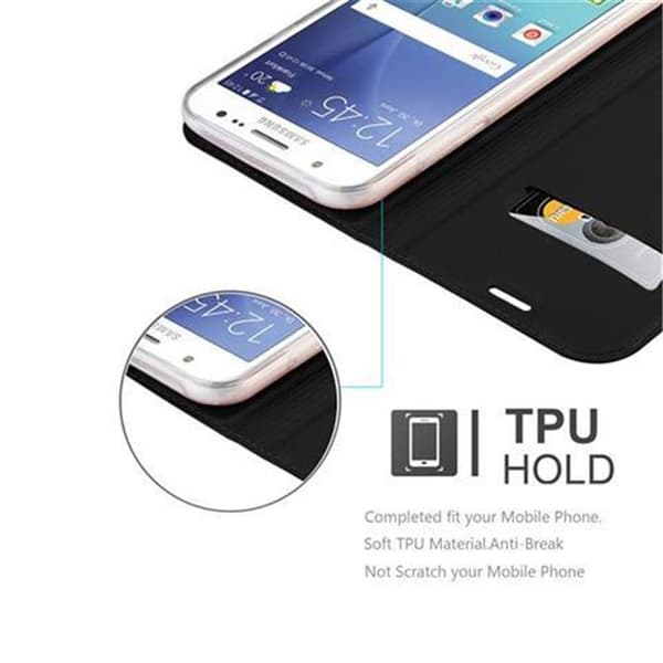 Samsung Galaxy J5 2015 Skal Fodral med magnetisk stängning, ståfunktion och kortficka Mobilskydd