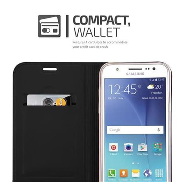 Samsung Galaxy J5 2015 Skal Fodral med magnetisk stängning, ståfunktion och kortficka Mobilskydd