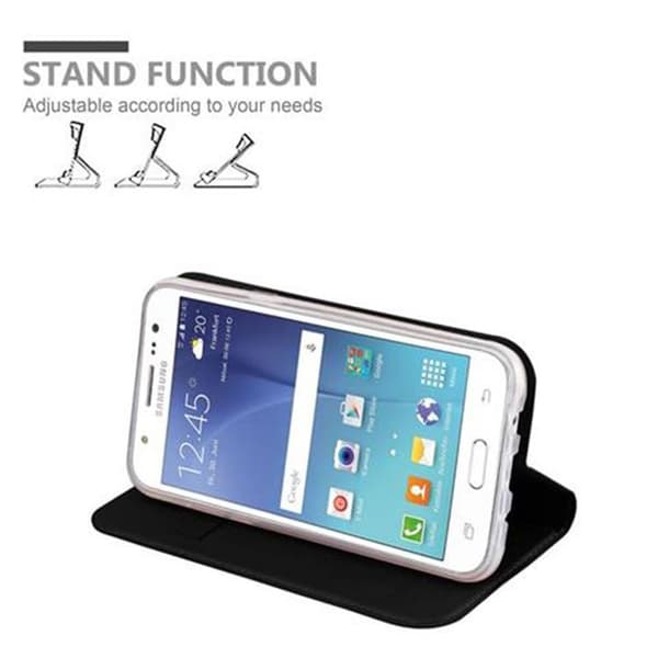 Samsung Galaxy J5 2015 Skal Fodral med magnetisk stängning, ståfunktion och kortficka Mobilskydd