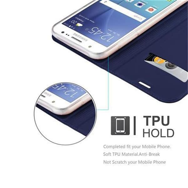 Samsung Galaxy J5 2015 Skal Fodral med magnetisk stängning, ståfunktion och kortficka Mobilskydd