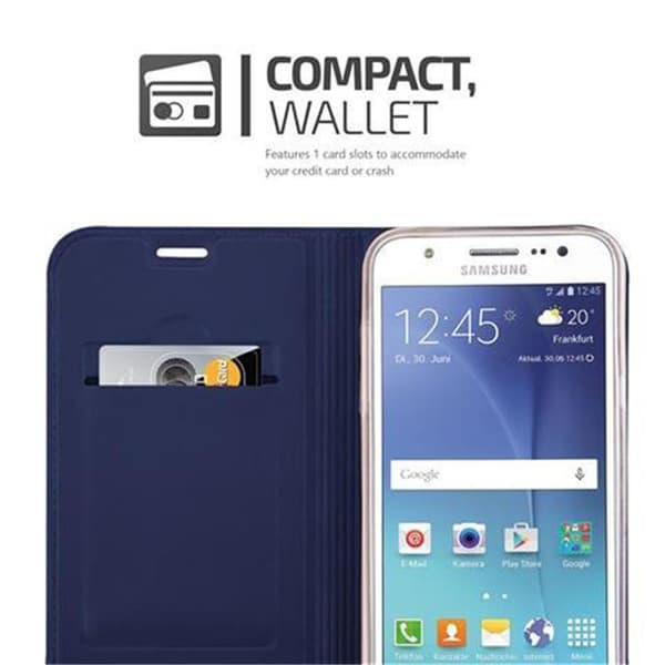 Samsung Galaxy J5 2015 Skal Fodral med magnetisk stängning, ståfunktion och kortficka Mobilskydd