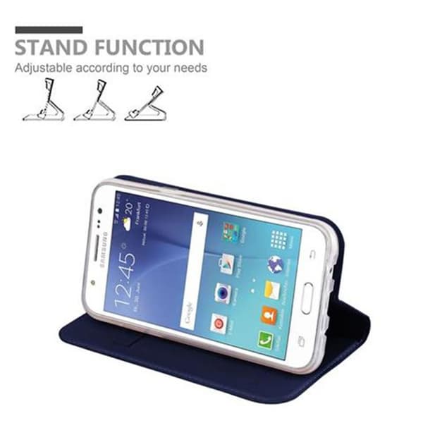 Samsung Galaxy J5 2015 Skal Fodral med magnetisk stängning, ståfunktion och kortficka Mobilskydd