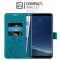 Miniatyrbilde 3 av 8: Deksel til Samsung Galaxy S8 Lommebokdeksel i blomster design med magnetisk lukking, stativfunksjon og kortplasser