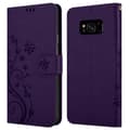 Miniatyrbilde 8 av 8: Deksel til Samsung Galaxy S8 Lommebokdeksel i blomster design med magnetisk lukking, stativfunksjon og kortplasser