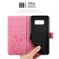 Miniatyrbilde 6 av 8: Deksel til Samsung Galaxy S8 Lommebokdeksel i blomster design med magnetisk lukking, stativfunksjon og kortplasser