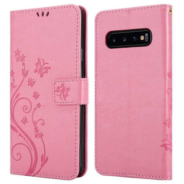 Deksel til Samsung Galaxy S10 5G Lommebokdeksel i blomster design med magnetisk lukking, stativfunksjon og kortplasser