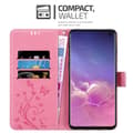 Miniatyrbilde 6 av 11: Deksel til Samsung Galaxy S10 5G Lommebokdeksel i blomster design med magnetisk lukking, stativfunksjon og kortplasser