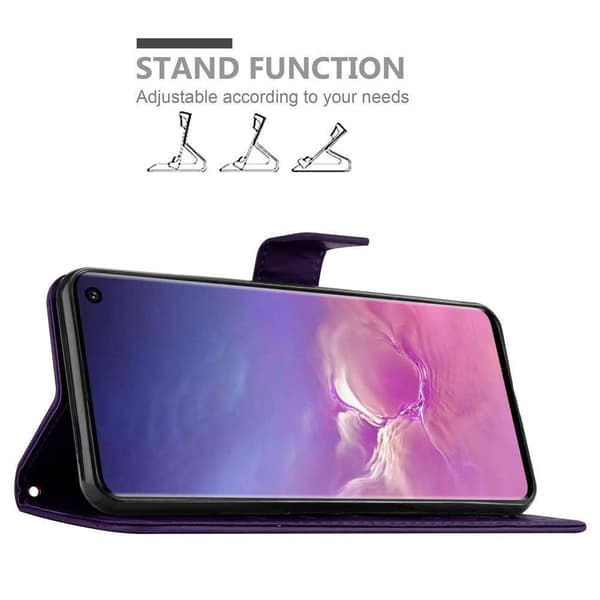 Deksel til Samsung Galaxy S10 5G Lommebokdeksel i blomster design med magnetisk lukking, stativfunksjon og kortplasser