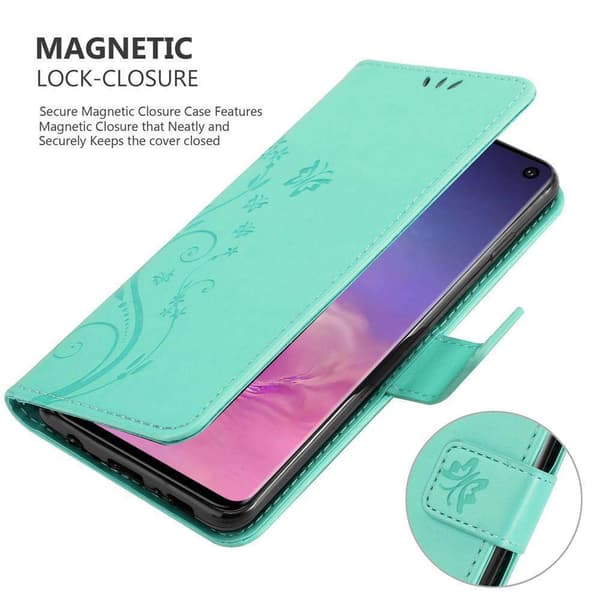 Samsung Galaxy S10 5G Pungetui Cover Blomster ()