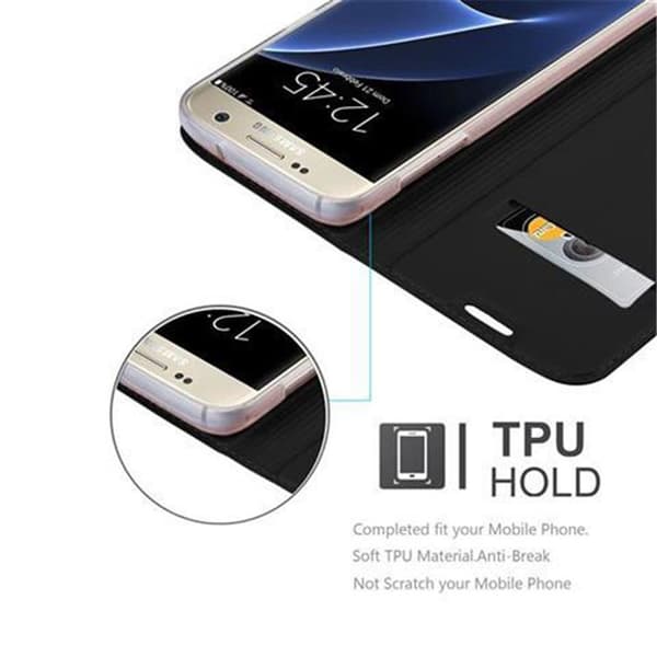 Samsung Galaxy S7 Skal Fodral med magnetisk stängning, ståfunktion och kortficka Mobilskydd