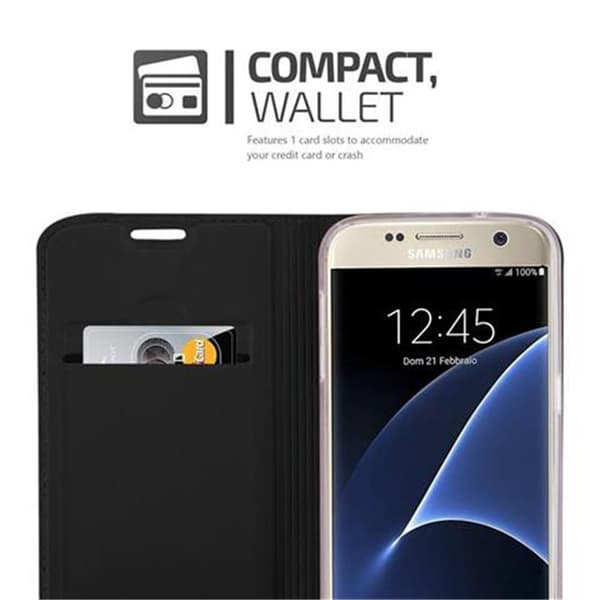 Samsung Galaxy S7 Skal Fodral med magnetisk stängning, ståfunktion och kortficka Mobilskydd