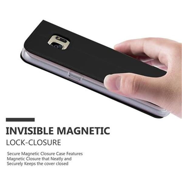 Deksel til Samsung Galaxy S7 Lommebokdeksel med magnetisk lukking, stativfunksjon og kortlomme