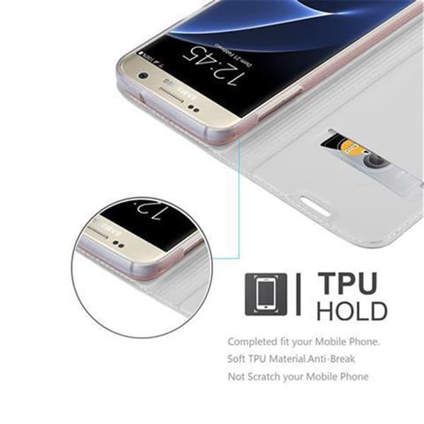 Samsung Galaxy S7 Skal Fodral med magnetisk stängning, ståfunktion och kortficka Mobilskydd