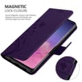 Miniatyrbild 9 av 11: Samsung Galaxy S10 4G Skal Fodral i blomdesign Mobilskydd Case Cover med magnetisk stängning, ståfunktion och kortplatser