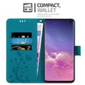Miniatyrbild 5 av 11: Samsung Galaxy S10 4G Skal Fodral i blomdesign Mobilskydd Case Cover med magnetisk stängning, ståfunktion och kortplatser