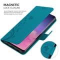 Miniatyrbild 9 av 11: Samsung Galaxy S10 4G Skal Fodral i blomdesign Mobilskydd Case Cover med magnetisk stängning, ståfunktion och kortplatser