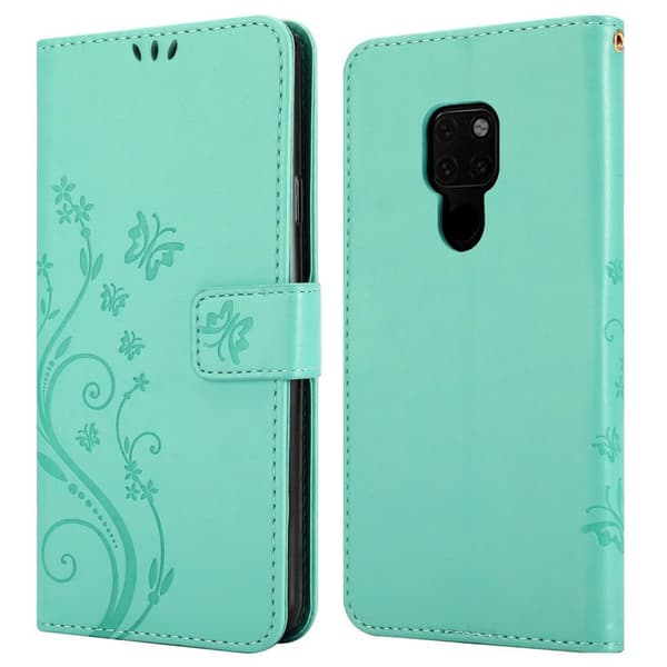 Huawei MATE 20 Suojakotelo Suojakuori Lompakkokotelo Matkapuhelinkotelo Kukat jossa on magneettisuljenta, jalusta-toiminto ja korttipaikat