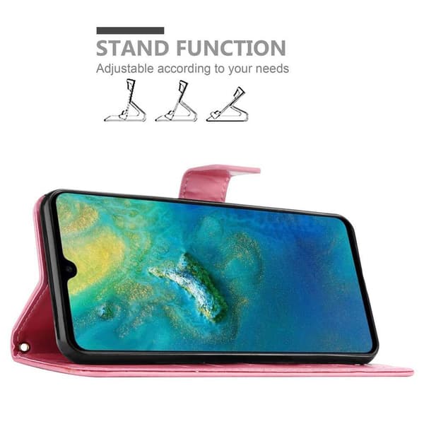Deksel til Huawei MATE 20 Lommebokdeksel i blomster design med magnetisk lukking, stativfunksjon og kortplasser