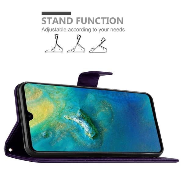 Deksel til Huawei MATE 20 Lommebokdeksel i blomster design med magnetisk lukking, stativfunksjon og kortplasser