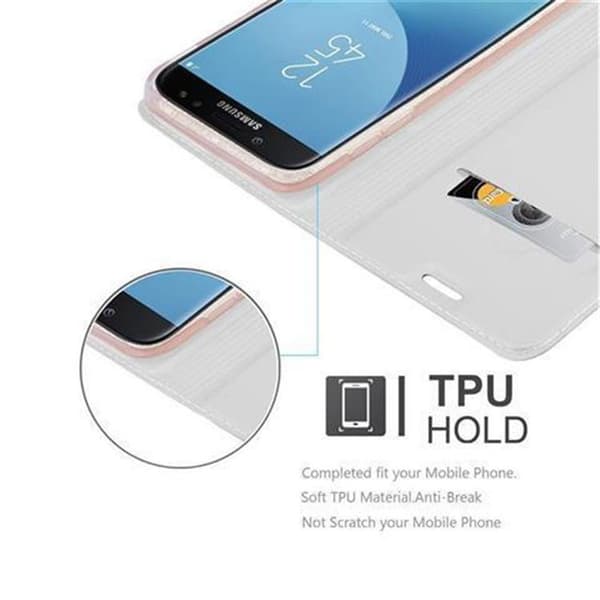 Deksel til Samsung Galaxy J7 2017 Lommebokdeksel med magnetisk lukking, stativfunksjon og kortlomme