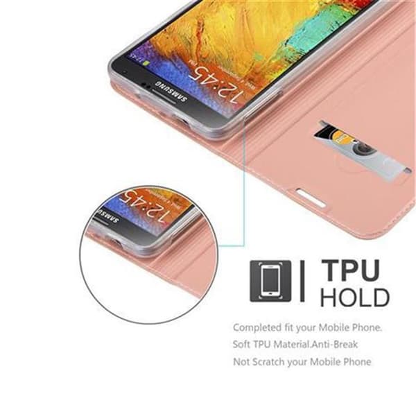 Samsung Galaxy NOTE 3 Skal Fodral med magnetisk stängning, ståfunktion och kortficka Mobilskydd