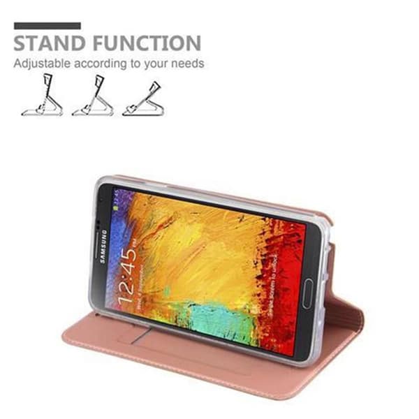 Samsung Galaxy NOTE 3 Skal Fodral med magnetisk stängning, ståfunktion och kortficka Mobilskydd