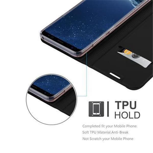 Deksel til Samsung Galaxy S8 Lommebokdeksel med magnetisk lukking, stativfunksjon og kortlomme