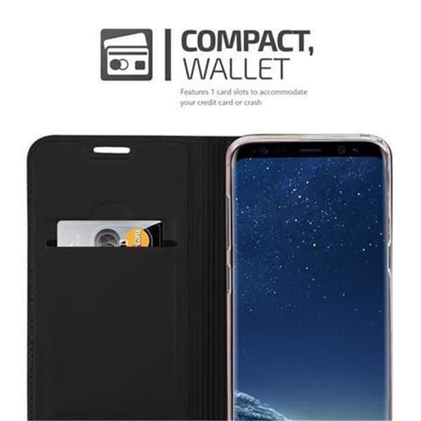 Deksel til Samsung Galaxy S8 Lommebokdeksel med magnetisk lukking, stativfunksjon og kortlomme