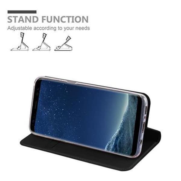 Deksel til Samsung Galaxy S8 Lommebokdeksel med magnetisk lukking, stativfunksjon og kortlomme