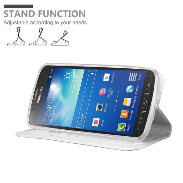 Deksel til Samsung Galaxy S4 ACTIVE Lommebokdeksel med magnetisk lukking, stativfunksjon og kortlomme
