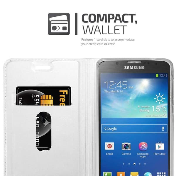 Deksel til Samsung Galaxy S4 ACTIVE Lommebokdeksel med magnetisk lukking, stativfunksjon og kortlomme