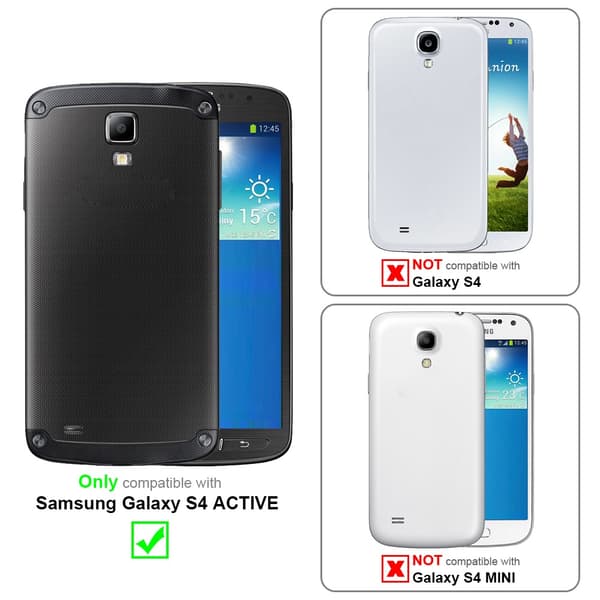 Deksel til Samsung Galaxy S4 ACTIVE Lommebokdeksel med magnetisk lukking, stativfunksjon og kortlomme