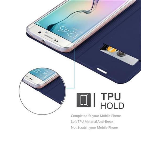 Samsung Galaxy S6 EDGE Skal Fodral med magnetisk stängning, ståfunktion och kortficka Mobilskydd