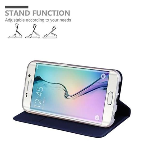 Samsung Galaxy S6 EDGE Skal Fodral med magnetisk stängning, ståfunktion och kortficka Mobilskydd