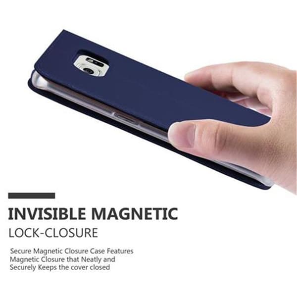 Samsung Galaxy S6 EDGE Skal Fodral med magnetisk stängning, ståfunktion och kortficka Mobilskydd