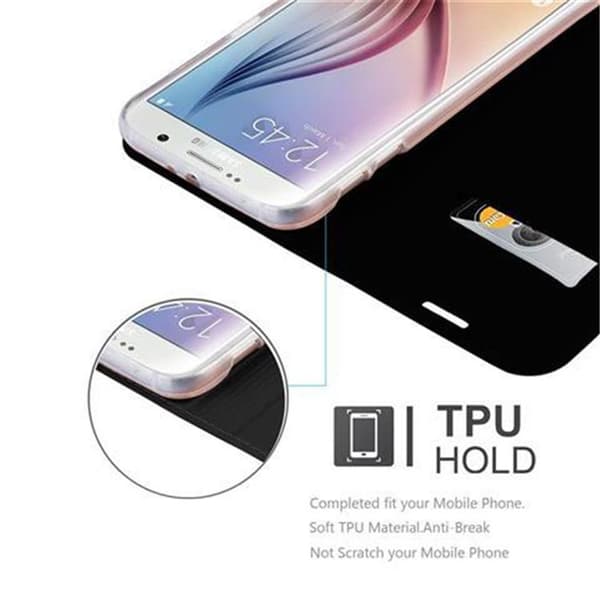 Samsung Galaxy S6 Skal Fodral med magnetisk stängning, ståfunktion och kortficka Mobilskydd