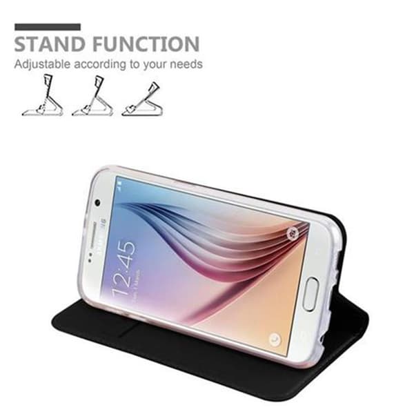 Samsung Galaxy S6 Skal Fodral med magnetisk stängning, ståfunktion och kortficka Mobilskydd