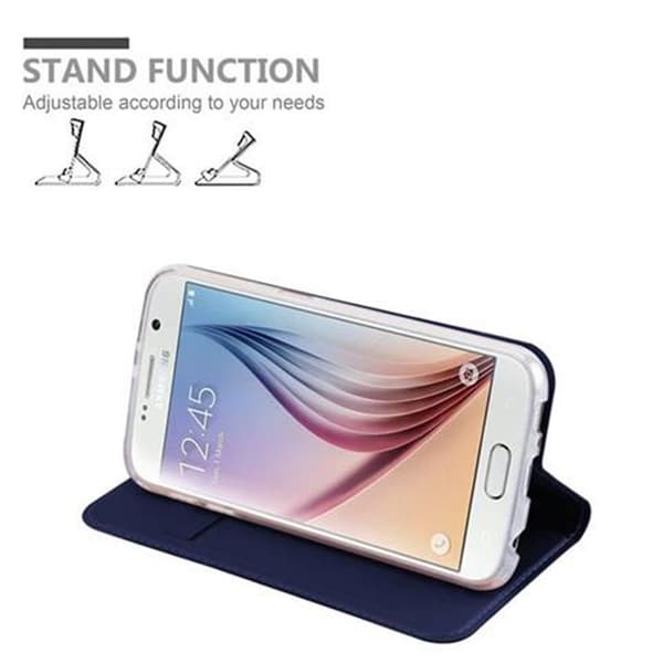 Samsung Galaxy S6 Skal Fodral med magnetisk stängning, ståfunktion och kortficka Mobilskydd