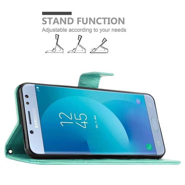 Samsung Galaxy J5 2017 Suojakotelo Suojakuori Lompakkokotelo Matkapuhelinkotelo Kukat jossa on magneettisuljenta, jalusta-toiminto ja korttipaikat